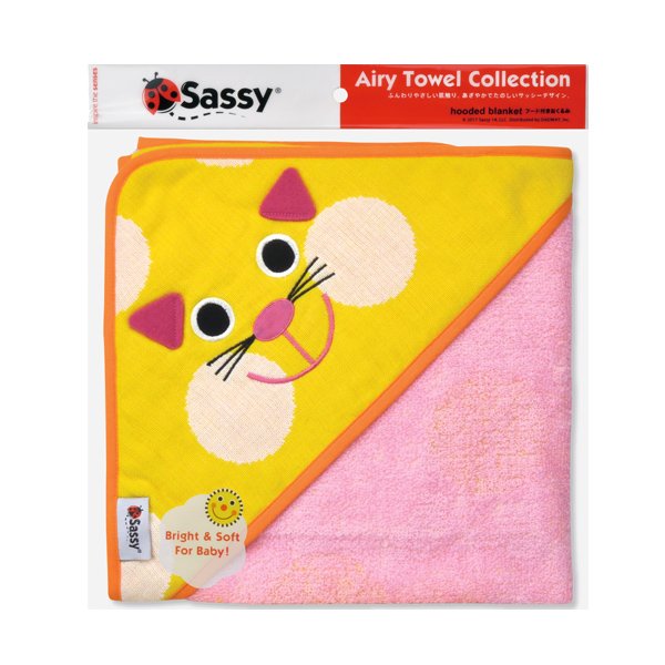 画像4: Sassy フードツキバスタオル/イエローキャット/袋入 (4)