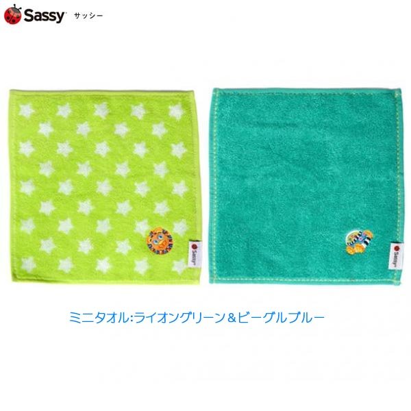 画像3: *Sassy ミニタオル2Ｐ＆ビブクリップセット/ターコイズ：サッシー (3)